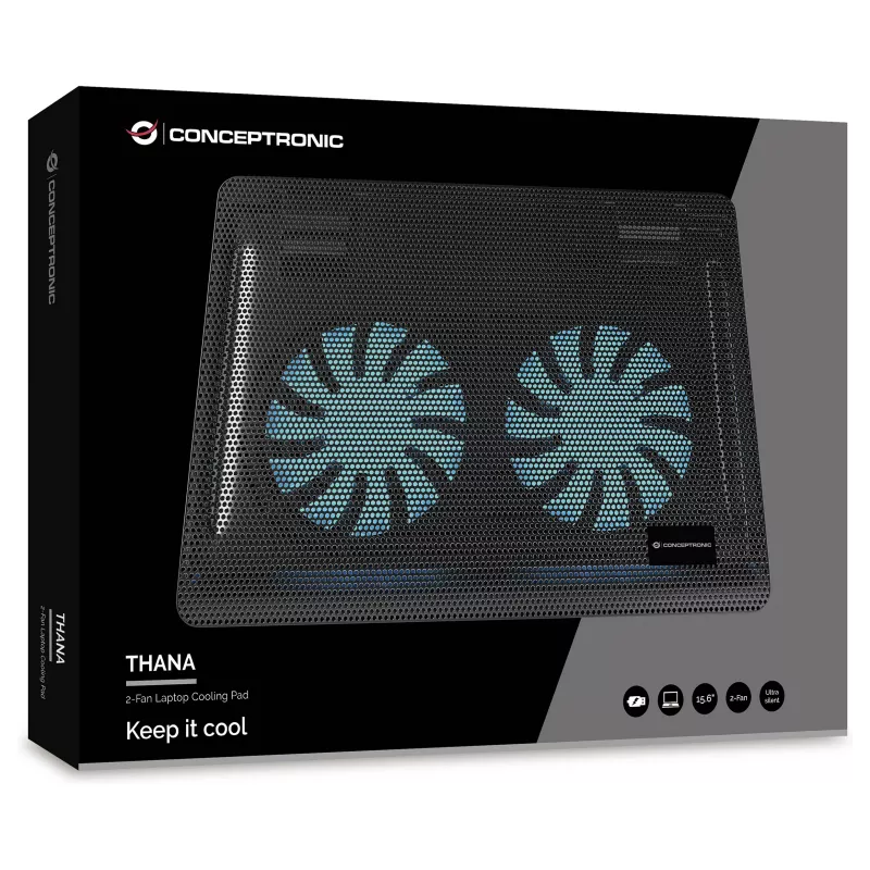 Conceptronic CNBCOOLPAD2F Βάση Ψύξης Notebook 39,6 cm (15,6 ίντσες)
