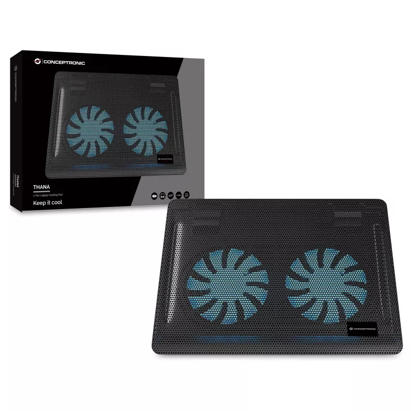 Conceptronic CNBCOOLPAD2F Βάση Ψύξης Notebook 39,6 cm (15,6 ίντσες)