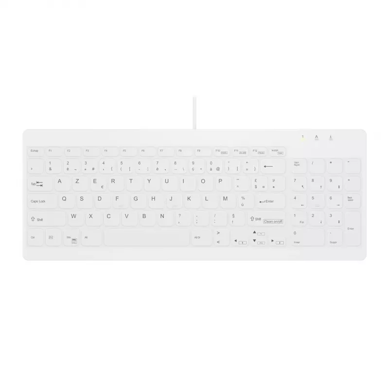 Contour ACTIVE KEY Hygiene Compact Ultraflat Ενσύρματο Πληκτρολόγιο USB Μαύρο (AK-C7012F-UVS-W/FR)