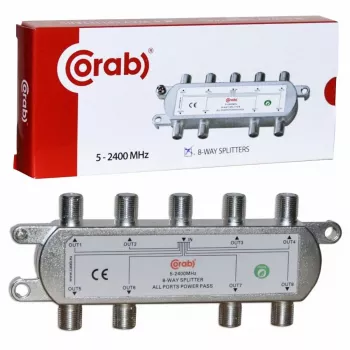 CORAB Διανομέας 8 εξόδων 5-2400 MHz με DC pass