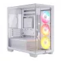 CORSAIR 2800X RS-R ARGB Micro-ATX Dual Chamber Cube κουτί, Λευκό, με πανοραμικό tempered glass και 2x ανεμιστήρες LL120 RGB
