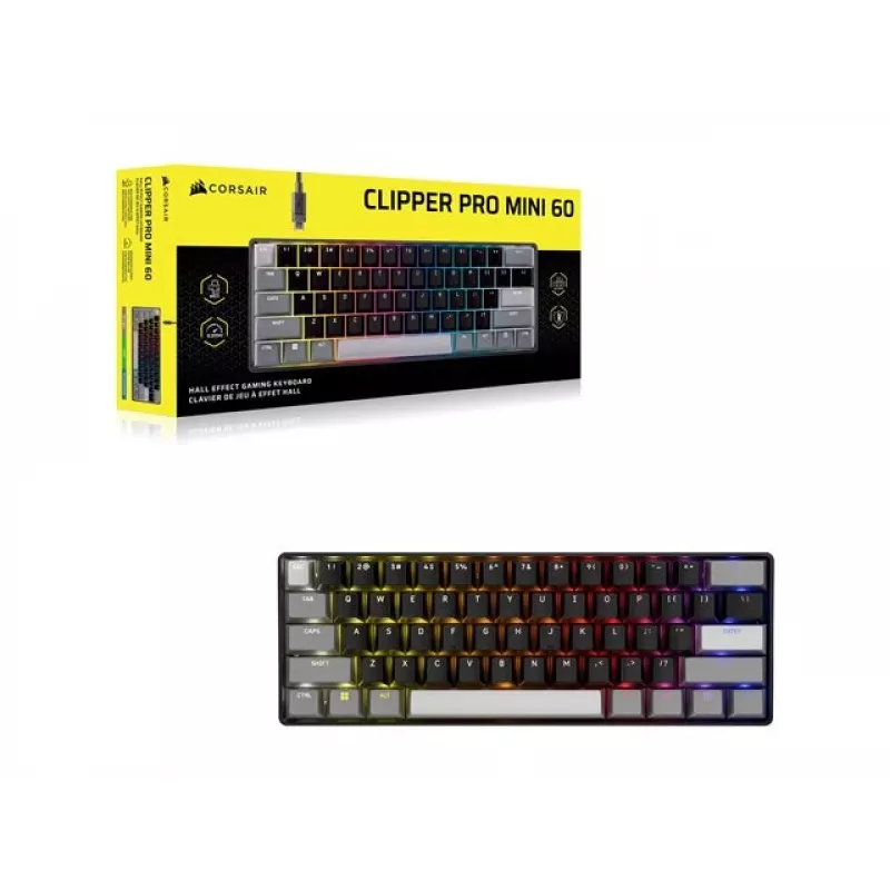 CORSAIR CLIPPER PRO MINI 60 Hall Effect Πληκτρολόγιο Gaming Μαύρο