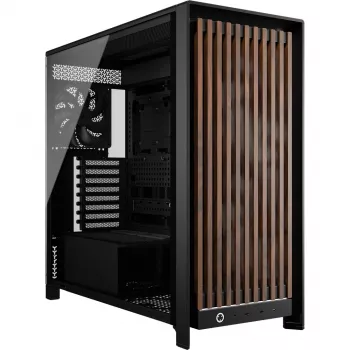 Corsair FRAME 5000D WOOD RS Mid-Tower Κουτί PC, Μαύρο/Καρυδί, E-ATX, ATX, Micro-ATX, Mini-ITX, Χάλυβας/Tempered Glass/Πλαστικό/Ξύλο καρυδιάς, Gaming