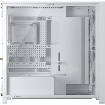 Corsair FRAME 5000D WOOD RS Mid-Tower Κουτί PC, λευκό/καρυδιά, σκληρυμένο γυαλί, ATX, E-ATX, Micro-ATX, Mini-ITX, χάλυβας/πλαστικό, Gaming