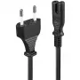 CP RD-01A Καλώδιο Τροφοδοσίας EU-Βύσμα CEE 7/16 σε C7 (SN14) Βύσμα 1,5m Μήκος Μαύρο