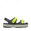 Crocs Crocband Cruiser Παιδικά Σανδάλια Γκρι Γραφίτη Κίτρινο Μέγεθος 30-31
