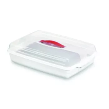 CURVER Κουτί Μεταφοράς Κέικ Ορθογώνιο 45x29,5x11,1 cm Λευκό