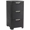 CURVER Infinity Recycled Βιβλιοθήκη με 3 συρτάρια, 3x14L, Σκούρο καφέ