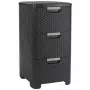 CURVER Infinity Recycled Βιβλιοθήκη με 3 συρτάρια, 3x14L, Σκούρο καφέ