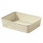 CURVER My Style A5 καλάθι αποθήκευσης σε κρεμ – πλέξη εφέ rattan, στοιβάσιμο & φωλιαζόμενο
