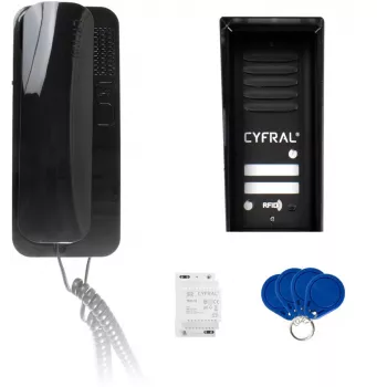 CYFRAL COSMO 2 Θυροτηλέφωνο Μαύρο Πάνελ