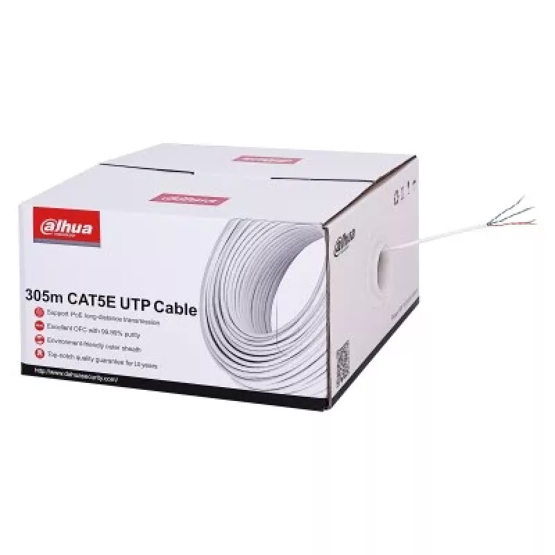 Dahua PFM920I-5EUN Καλώδιο Patch Cat5e UTP 305m Γκρι
