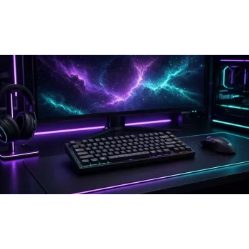 Dark Project ALU81A Terra Nova G3MS Moonstone Switch μηχανικό πληκτρολόγιο, US ANSI, μαύρο