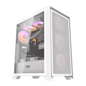 Darkflash DRX70 MESH λευκό κουτί υπολογιστή Mid-Tower με 4 ανεμιστήρες RGB