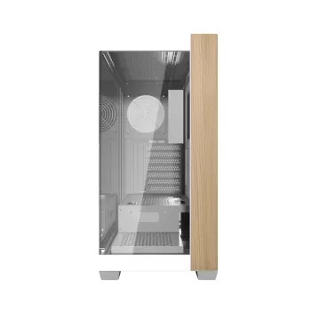 Darkflash DS900W Λευκό κουτί υπολογιστή Mid-Tower, ATX, σκληρυμένο γυαλί, χωρίς ανεμιστήρες
