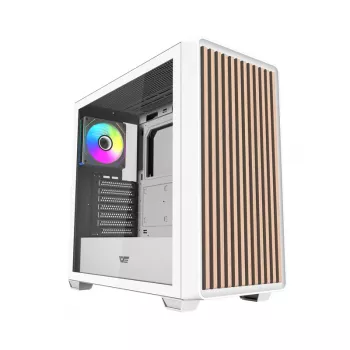 Darkflash DS900WD ATX Mid-Tower Κουτί υπολογιστή (Λευκό) με 4 ανεμιστήρες ARGB και πλαϊνό από σκληρυμένο γυαλί