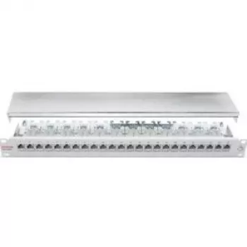Dätwyler unilan CSA 24/8 Cat.6A Θωρακισμένο Patch Panel 24 θυρών 1U, Ανοιχτό γκρι RAL 7035 417980