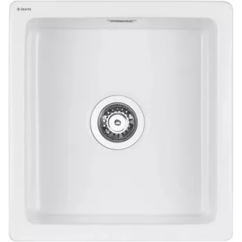 DEANTE Νεροχύτης Κεραμικός 1 Λεκάνης Λευκός 450mm Επικάθηση