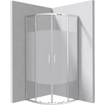 DEANTE Διαχωριστικό Ντους Ημικυκλικό 90x90 cm - Ριγέ Μοτίβο