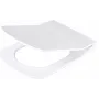 DEANTE Λεπτό κάλυμμα τουαλέτας Soft-Close - Σχήμα D, Duroplast, Λευκό, Quick Release