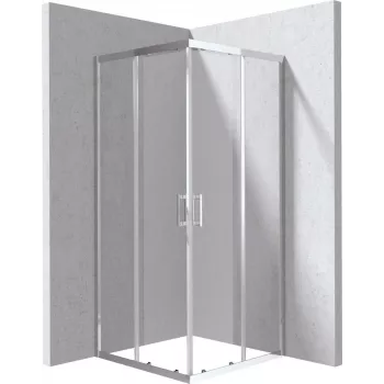 DEANTE Τετράγωνη καμπίνα ντους 80x80 cm Σκελετός χρωμίου Διπλές συρόμενες πόρτες