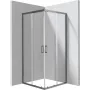 DEANTE Square Ντουζιέρα 80x80 cm με διπλές συρόμενες πόρτες, πλαίσιο χρωμίου