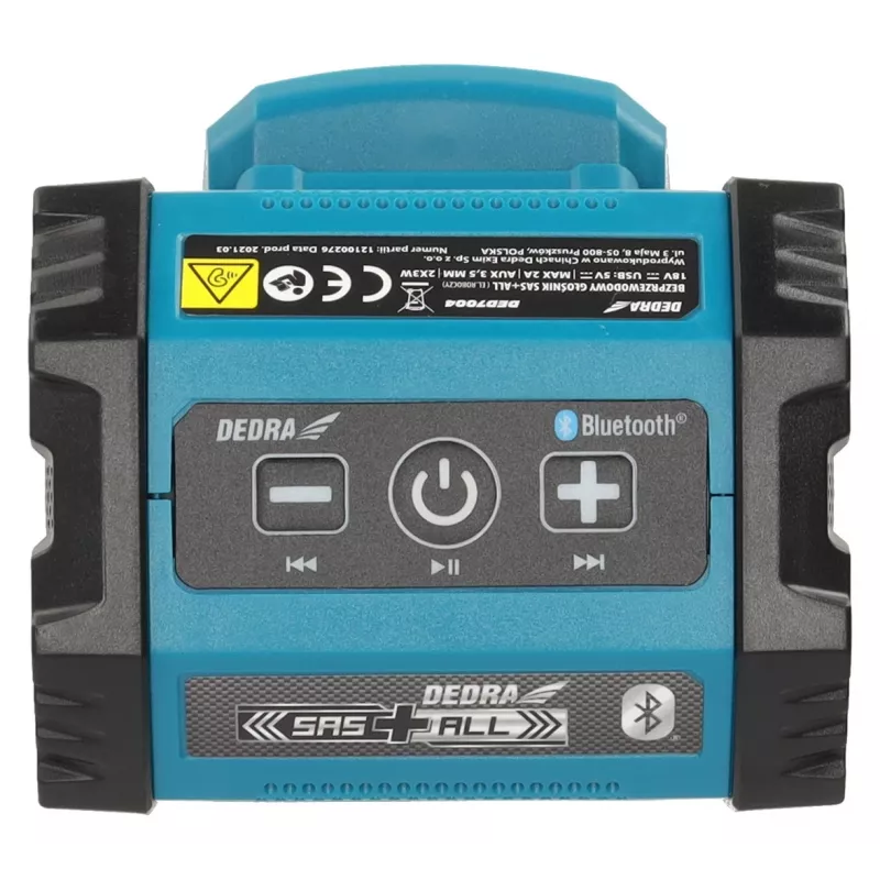 DEDRA DED7004 φορητό ηχείο Bluetooth 20W μπλε IPX5 TWS FM USB-C