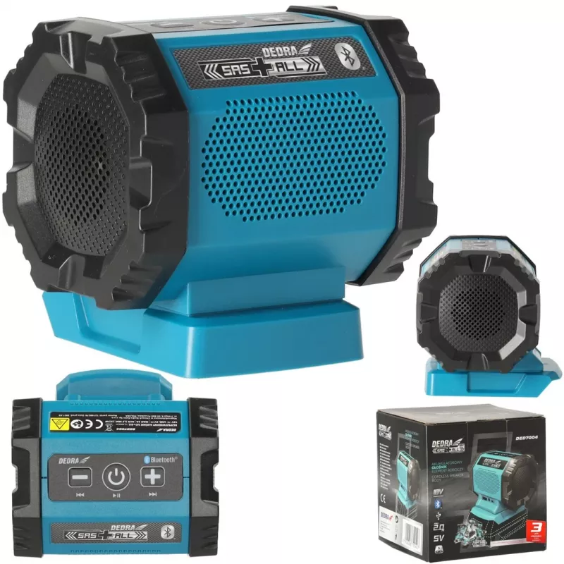 DEDRA DED7004 φορητό ηχείο Bluetooth 20W μπλε IPX5 TWS FM USB-C