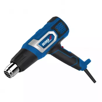 DEDRA Πιστόλι θερμού αέρα 2000W με 3 βαθμίδες ρύθμισης θερμοκρασίας, 4 ακροφύσια και σπάτουλα