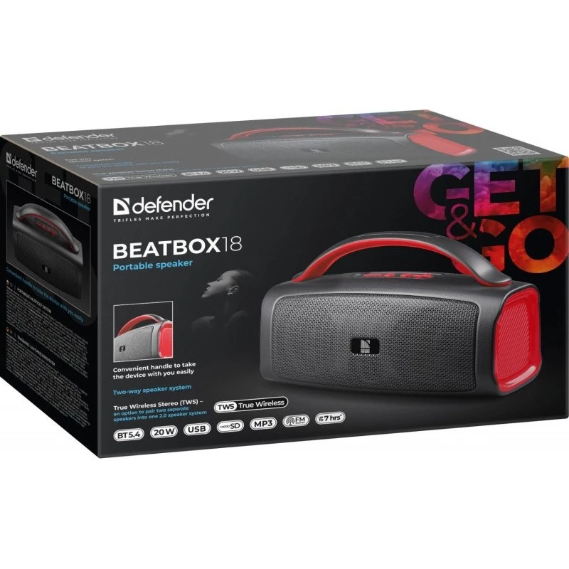 Defender Beatbox 18 20W Ηχείο Bluetooth
