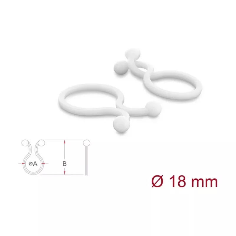 Delock Σπιράλ Καλώδιο Ø 18 mm Διαφανές, 100 Τεμ.
