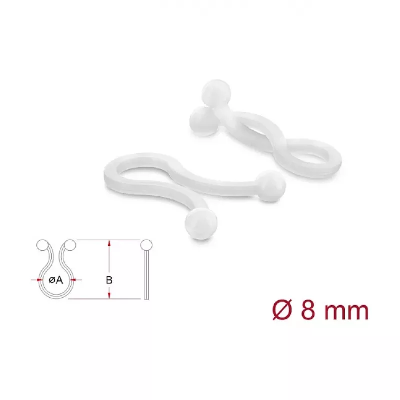 Delock Σπιράλ καλώδιο 8 mm Διαφανές, 100 τεμ.