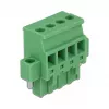 Delock 65936 Σετ κλέμας ράγας DIN, 4-πολικό, βιδωτή ασφάλιση, πράσινο