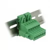 Delock 65942 σετ μπλοκ ακροδεκτών για ράγα DIN, 6-πολικό, βιδωτή ασφάλιση, πράσινο