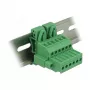 Delock 65942 σετ μπλοκ ακροδεκτών για ράγα DIN, 6-πολικό, βιδωτή ασφάλιση, πράσινο