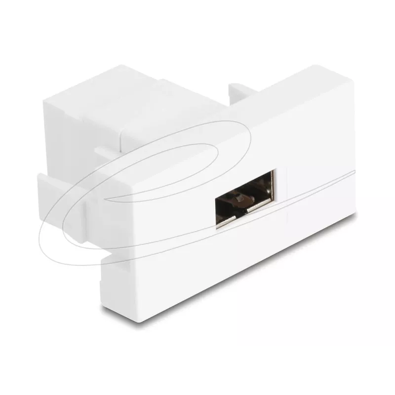 Delock Easy 45 Module EASY-USB 2.0 Type-A θηλυκή υποδοχή σε EASY-USB Type-A θηλυκή υποδοχή Λευκό 90866