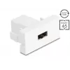 Delock Easy 45 Module EASY-USB 2.0 Type-A θηλυκή υποδοχή σε EASY-USB Type-A θηλυκή υποδοχή Λευκό 90866