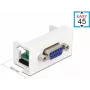 Delock Easy 45 Snap-in module 9-πολ D-Sub υποδοχή θηλυκή Λευκό RAL 9003 81348