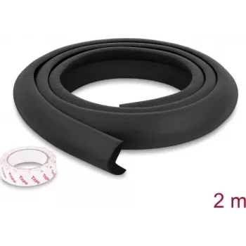 Delock προστατευτικό άκρων αφρού 35 x 8 mm - μήκος 2 m μαύρο (18488)