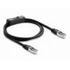Delock Καλώδιο Patch RJ45 Cat.6 F/UTP 1 m Μαύρο με διακόπτη