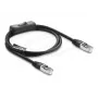 Delock Καλώδιο Patch RJ45 Cat.6 F/UTP 1 m Μαύρο με διακόπτη