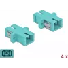 DeLOCK SC Multimode OM3 Σύνδεση οπτικών ινών, Simplex, Ανοιχτό μπλε, συσκευασία 4 τεμ. 85994