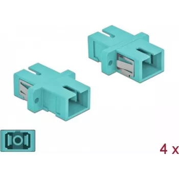 DeLOCK SC Multimode OM3 Σύνδεση οπτικών ινών, Simplex, Ανοιχτό μπλε, συσκευασία 4 τεμ. 85994