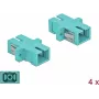 DeLOCK SC Multimode OM3 Σύνδεση οπτικών ινών, Simplex, Ανοιχτό μπλε, συσκευασία 4 τεμ. 85994