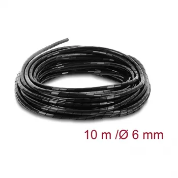 Delock Σπιράλ σωλήνας 6 mm διάμετρος 10 m μαύρο
