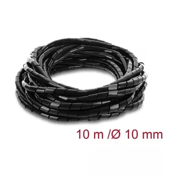 Delock Σπιράλ σωλήνας 10 mm διάμετρος 10 m Μαύρο
