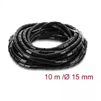 Delock Σπιράλ σωλήνας 15 mm διάμετρος 10 m Μαύρος