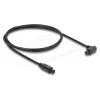 Delock TOSLINK οπτικό καλώδιο ήχου 1m - 90° γωνιακό σε ευθύ - 4mm - μαύρο