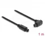 Delock TOSLINK οπτικό καλώδιο ήχου 1m - 90° γωνιακό σε ευθύ - 4mm - μαύρο