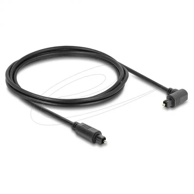 Delock Οπτικό καλώδιο ήχου TOSLINK, λυγισμένο 90° σε ευθύ, 3 m, μαύρο